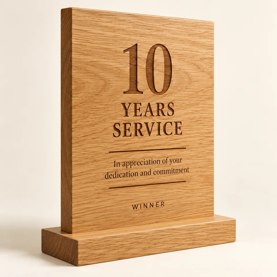 Oak Long Service Award — AI-generated design illustration
