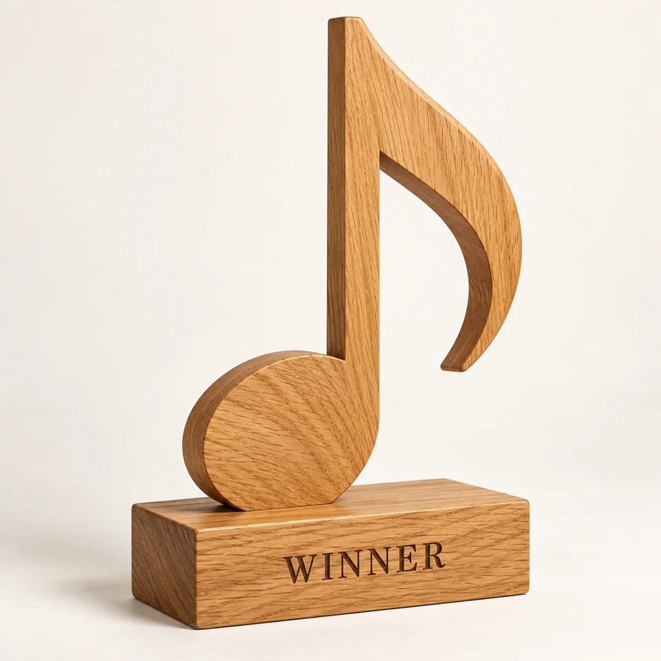 Oak Music Award Trophy — AI-generated design illustration