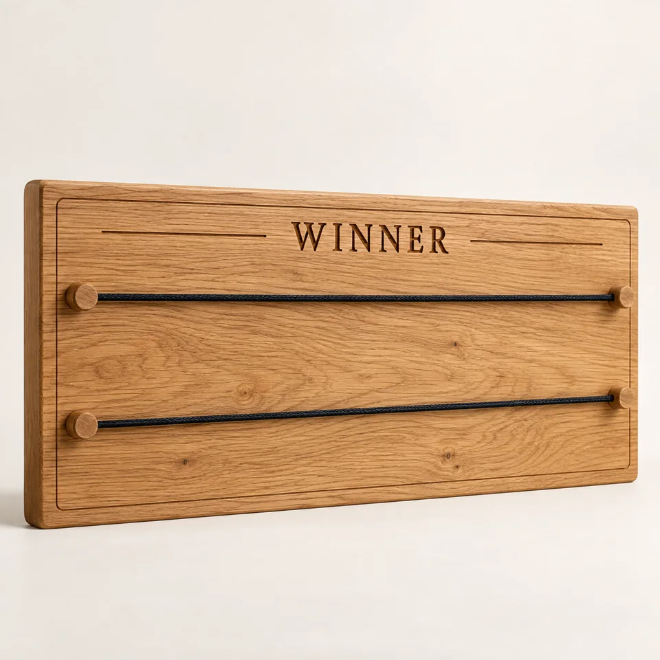 Oak Rosette Display Board — AI-generated design illustration