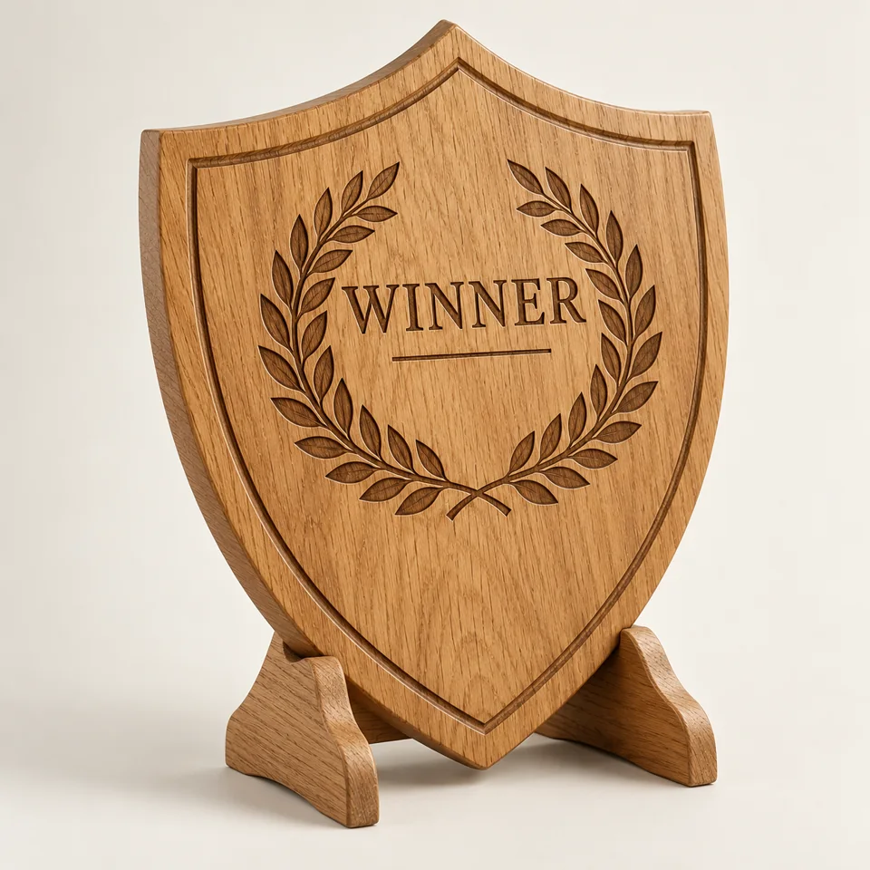 Oak Shield Award — AI-generated design illustration