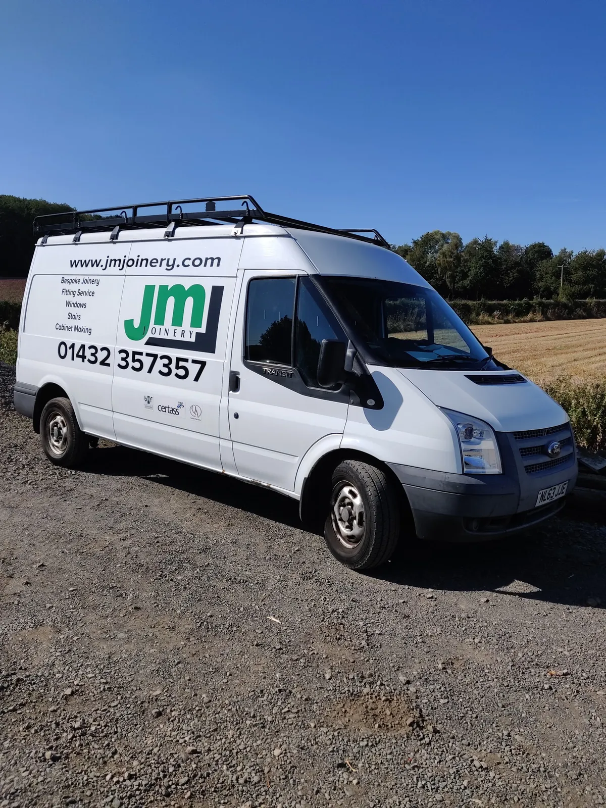JM Joinery van parked outside