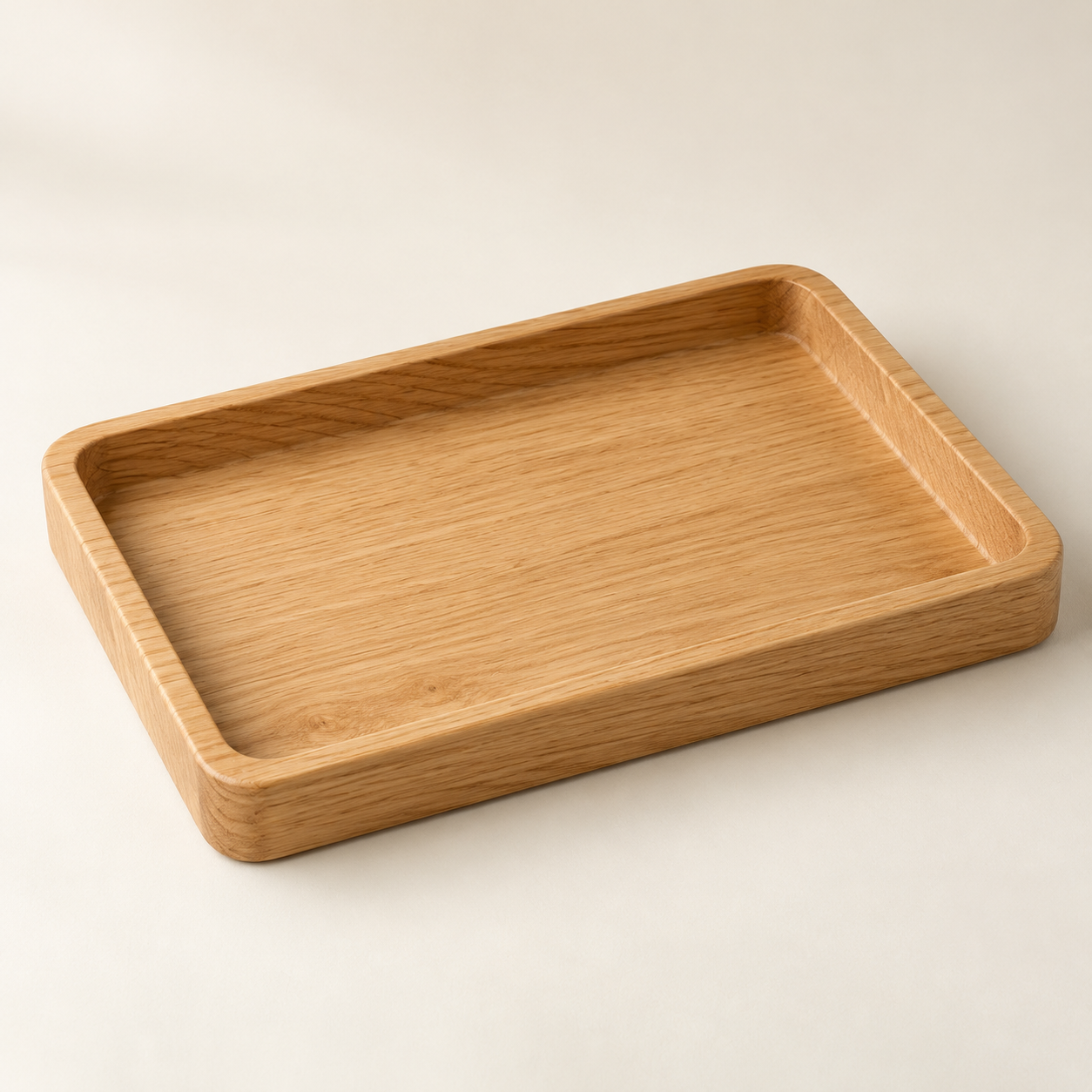 Solid Oak Valet Tray — AI-generated design illustration