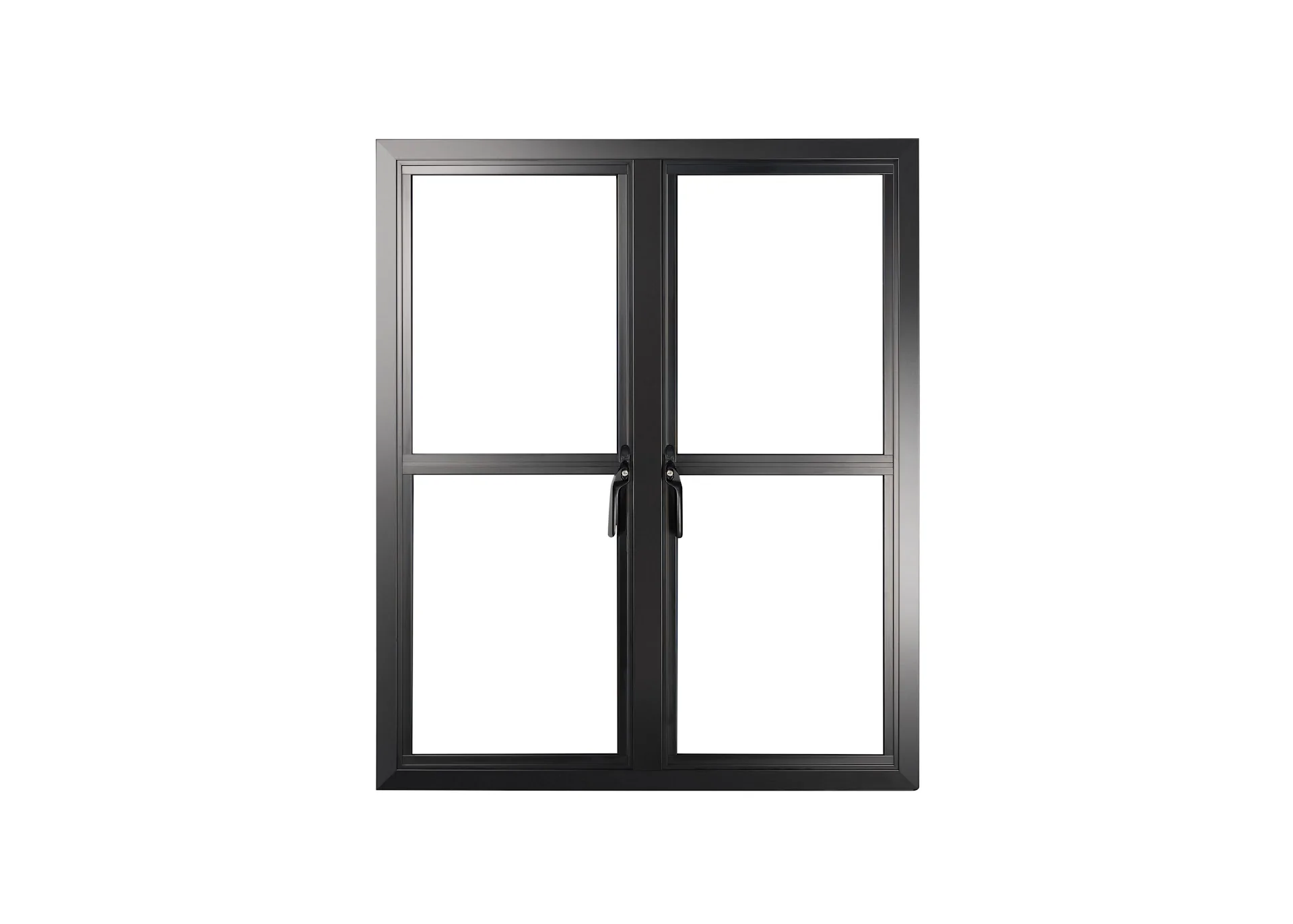 Origin black double-casement window illustration