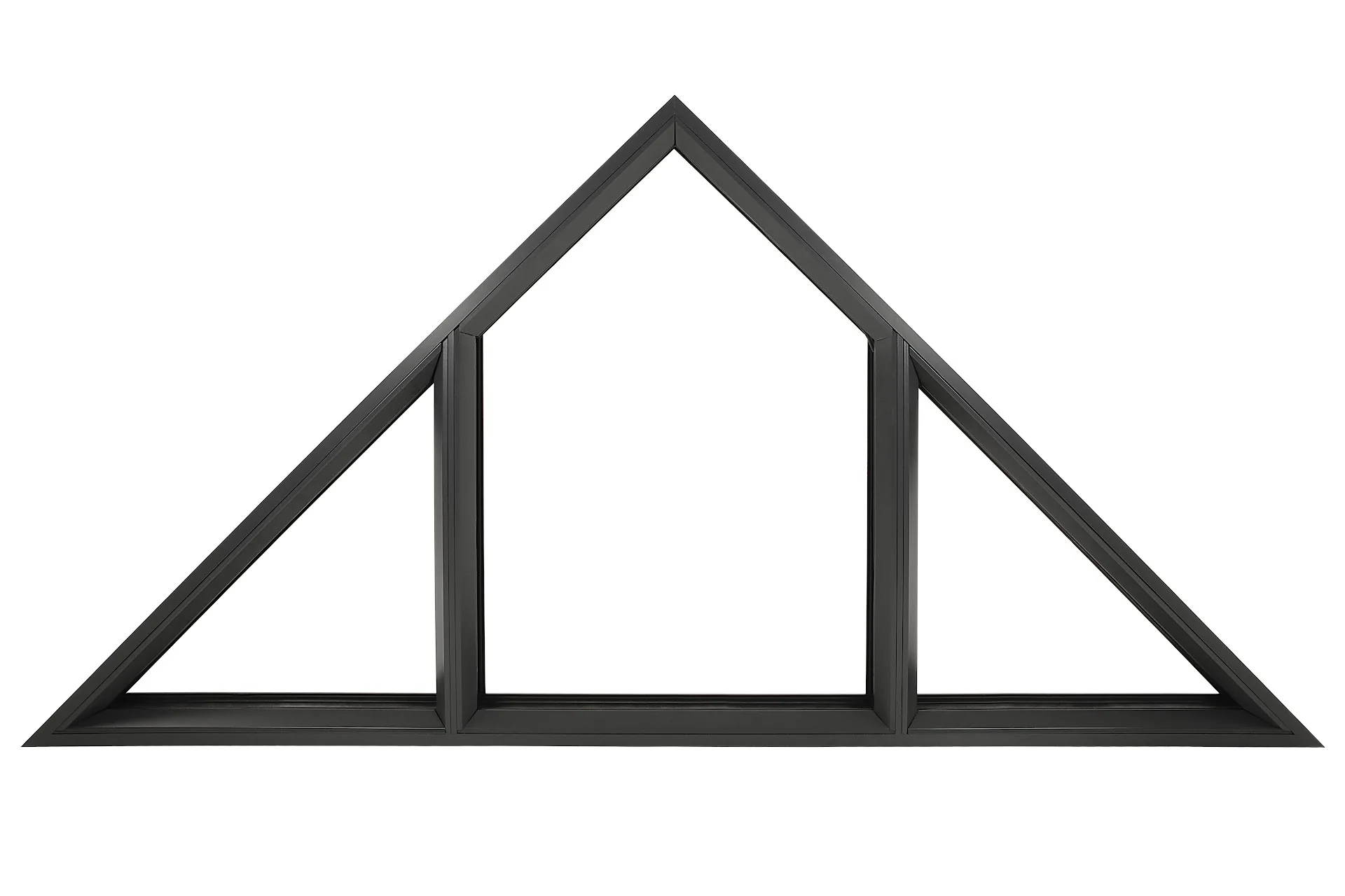 Origin shaped gable-window configuration