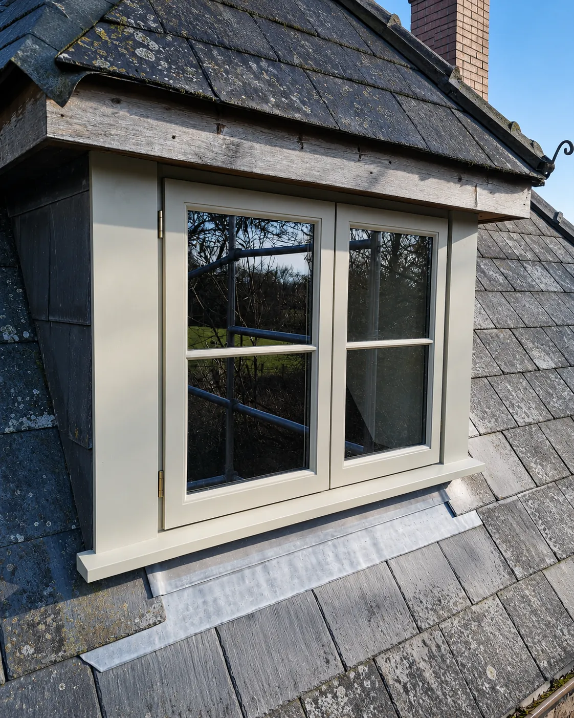 Painted dormer window