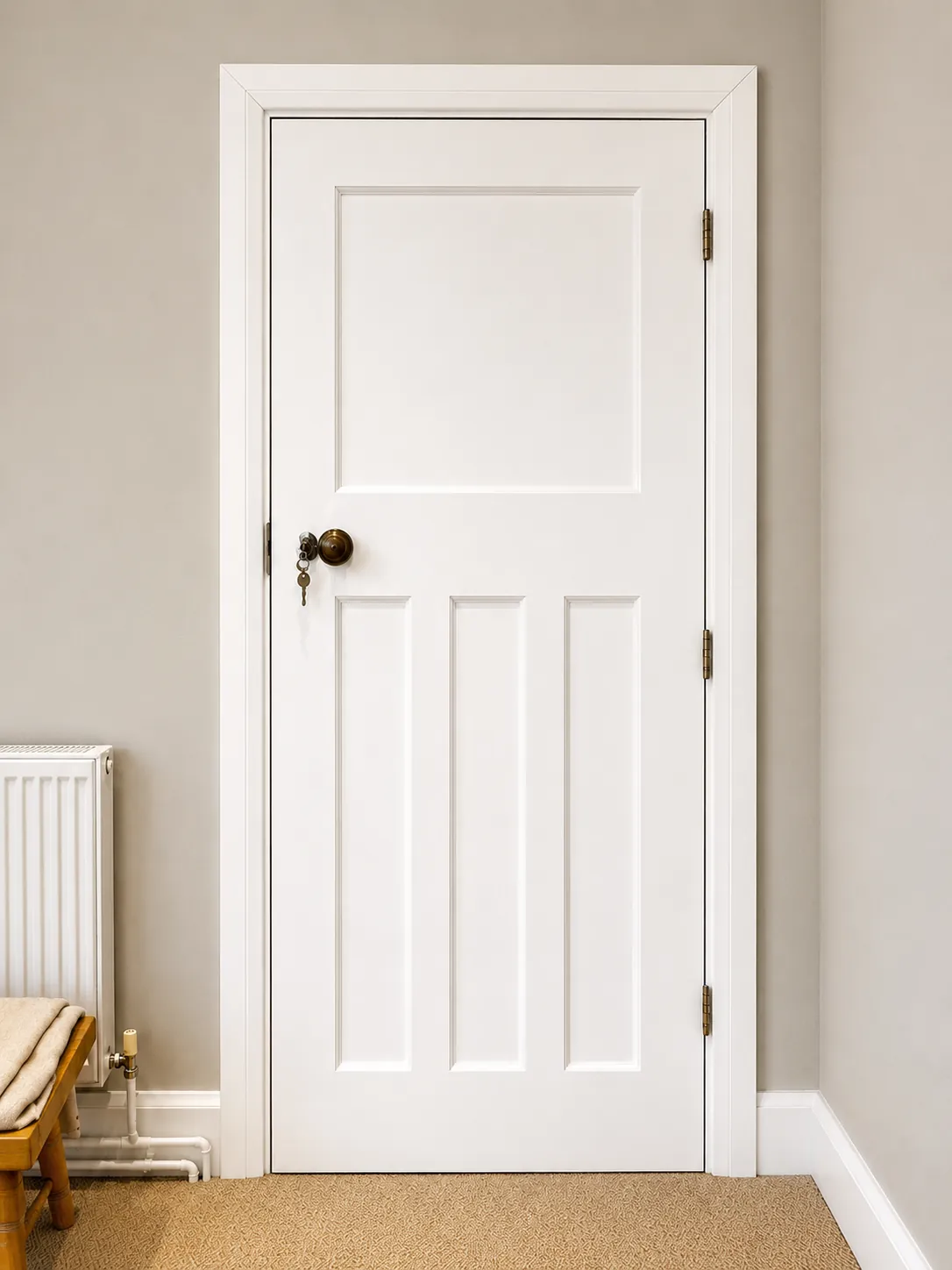 White internal door