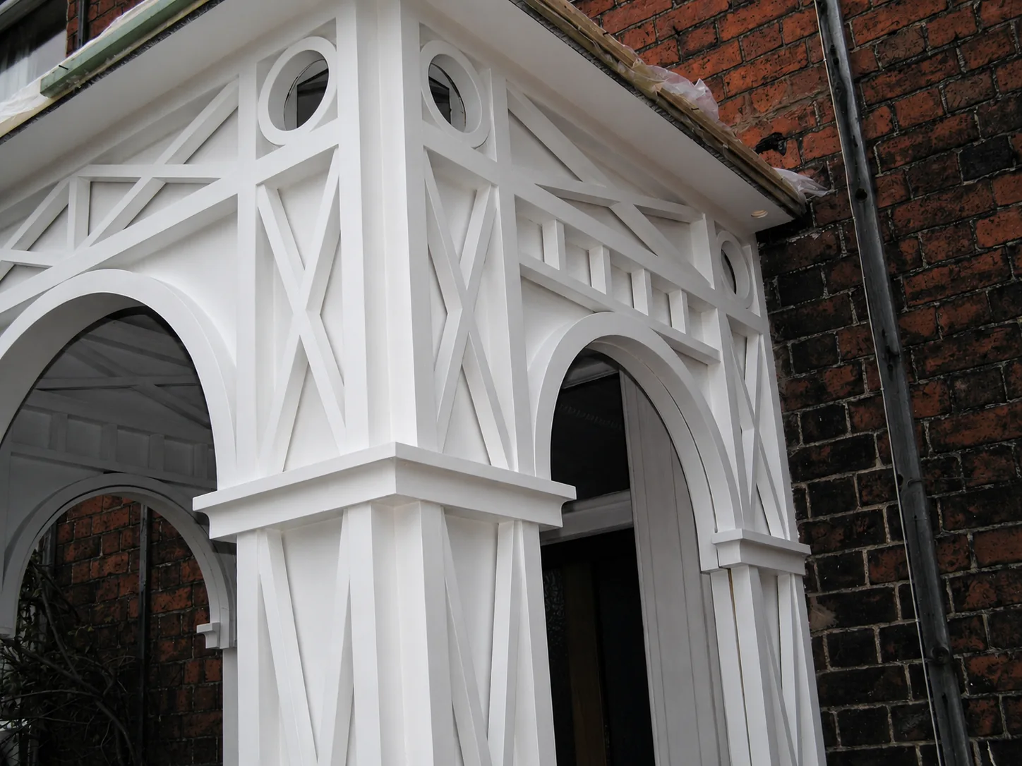 Painted porch joinery detail